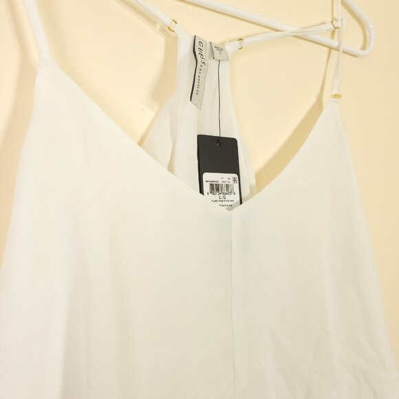 Guess Womens White L Ruffle Top Strap Sleeveless Pullover New with Tags Large - Picture 7 of 7